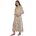 thumbnail image 2 of Moomaya Women Cotton Maternity Kimono Kaftan Long Maxi Dress Clothing, 2 of 5