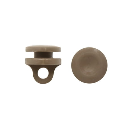 20pcs Brown Window Glider Track Slide Wheels Roller Curtain