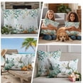 thumbnail image 5 of Thanksgiving Fall Outdoor Waterproof Pillow Covers, Green Orange White Pumpkin Autumn Leaf Decorative Square Throw Pillowcase Sofa Cushion Sham for Patio/Couch/Chair, 20"x20" 2 Pack, 5 of 8