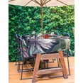 thumbnail image 3 of Fsddascl Flower Plant Outdoor Tablecloth - 54x80 Inch Rectangle Dining Table Cover, Vintage Floral Nature Watercolor Palm Leaf Waterproof Outdoor Table Cloth with Umbrella Hole & Zipper for Patio, 3 of 7
