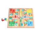 thumbnail image 2 of Flying Chess Toy, Gobang Bright Colors Composite Wood Compact With Checkerboard Storage Bag Dice For Home For School 2-in-1 Chess, 2 of 8
