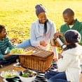 thumbnail image 6 of Christmas Canvas Picnic Mat Waterproof Portable Foldable Outdoor Beach Blanket, 6 of 6