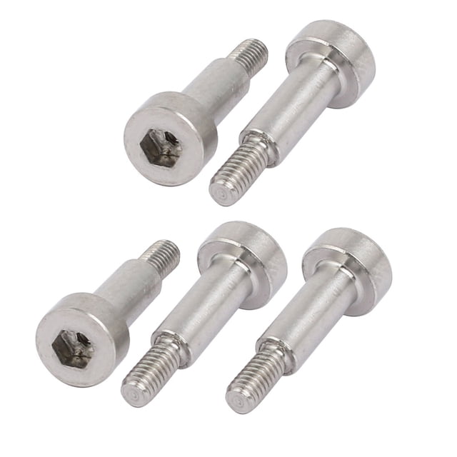 Unique Bargains 5pcs 304 Stainless Steel Shoulder Bolt 4mm Shoulder Dia 10mm Shoulder Length M3 Thread