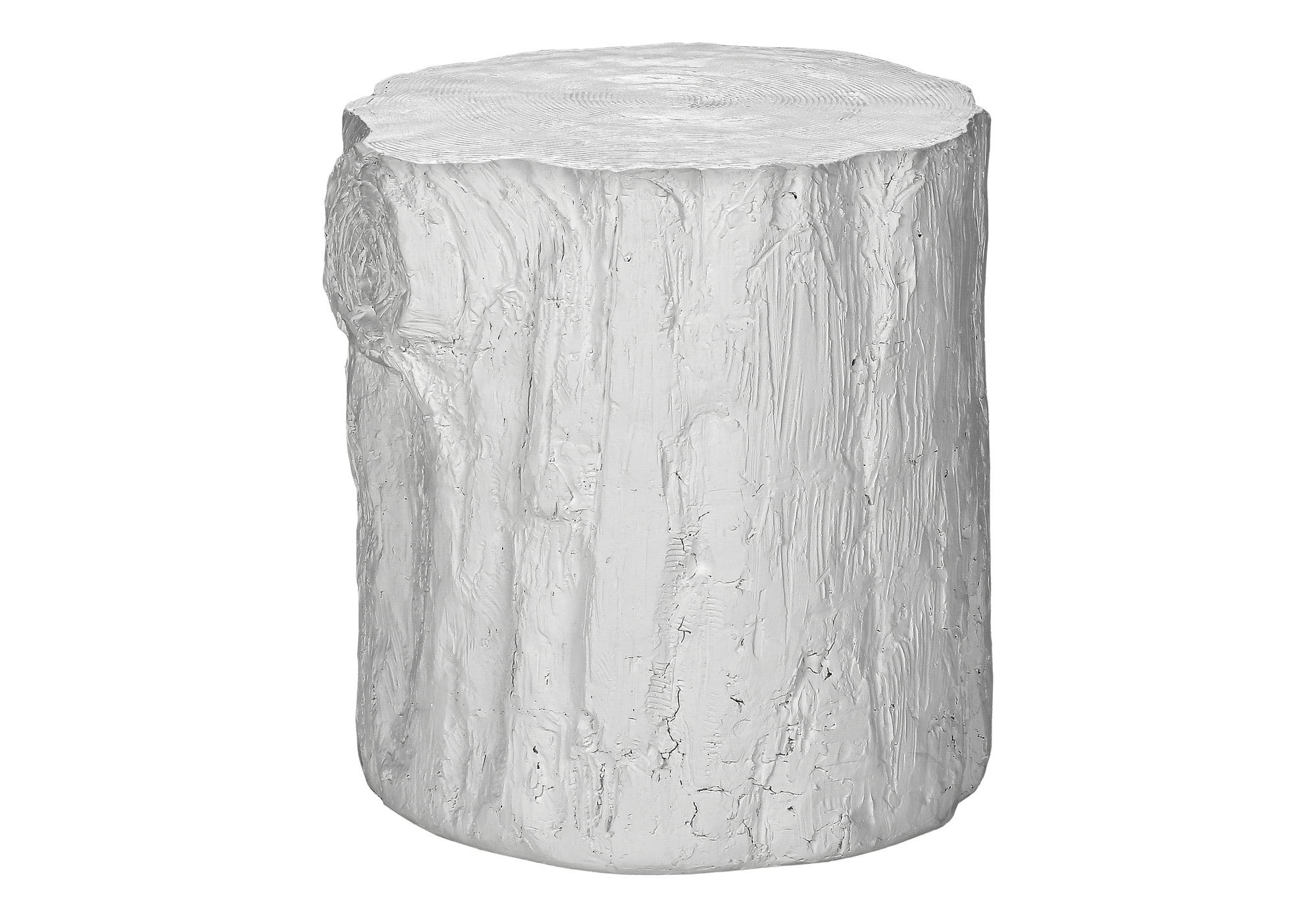 Monarch Specialties - Accent Table, 25"H, Indoor Or Outdoor, Drum, End, Nightstand, Round, Side Table, Living Room, Bedroom, White, Contemporary, Modern