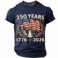 thumbnail image 2 of 250 Anniversary USA Shirts for Men Independence Day T Shirt Classic Celebration Top Tee Patriotic Tops 3XL, 2 of 3