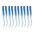thumbnail image 2 of Colorful , Flexible Clip In Straight Hairpiece 10pcs Individually Wrapped  for Decorative Hair, 2 of 8