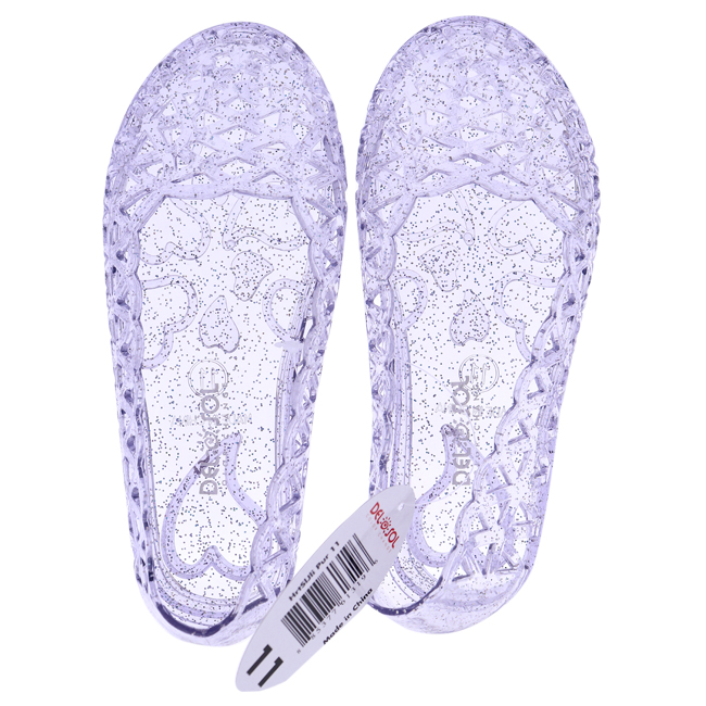 Del Sol Heart Sole Girl Jellies Shoes 11 Purple by DelSol for Kids