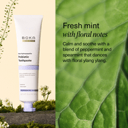 Boka Probiotic Toothpaste, Nano Hydroxyapatite Toothpaste, Fluoride Free, Dental Probiotics, Peppermint Blossom, 3.4oz