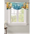 thumbnail image 2 of Tie Up Valance Curtain for Kitchen,Welcome to Summer Flowers Starfish Rod Pocket Short Curtains Adjustable Tie-Up Shade Valances,Classic Marine Life Window Treatment for Bathroom Living Room Bedroom, 2 of 8