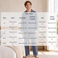 thumbnail image 3 of Kyntgho Men's Two Piece Pajama Set, Long Sleeve Button Front Pajama Shirt with Piping and Straight Pants, 3 of 7