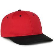 Outdoor Cap Kids Baseball Hat – Low Profile Structured Performance Cap, Adjustable Hook-and-Loop, Youth One Size, Red/Black