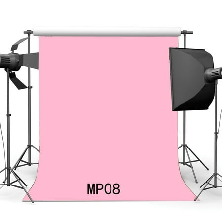 Photography Prop Baby Gift - HelloDecor Polyster 5x7ft Baby Shower Backdrop Baby Pink Solid Color Wallpaper Photography Background Toddler Infant Happy First Birthday Party Decoration Photo Studio Props