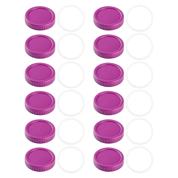 Food Storage Glass Bottle Lids Leakproof Scratch Proof Can Storage for Kitchen 12pcs Durable Universal Jar Lids for Various Sizes 12PCS