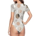 thumbnail image 4 of The Xecao Rabbit In Space Women's Crew Neck Body Suit, a short-sleeved bodysuit and basic swimsuit, both comfort and style for dating and daily life, 4 of 9