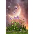 thumbnail image 2 of ABPHOTO 5x7ft Photography Backdrop Dreamy World Fairy Tale Fresh Flowers Flying Butterfly Grass Field Bokeh Moon Night Princess Photo Background Backdrops, 2 of 4