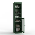 thumbnail image 4 of 100% Solid Wood 16.5" Bathroom Storage Cabinet with Frosted Glass Doors and Adjustable Shelves, 4 of 5