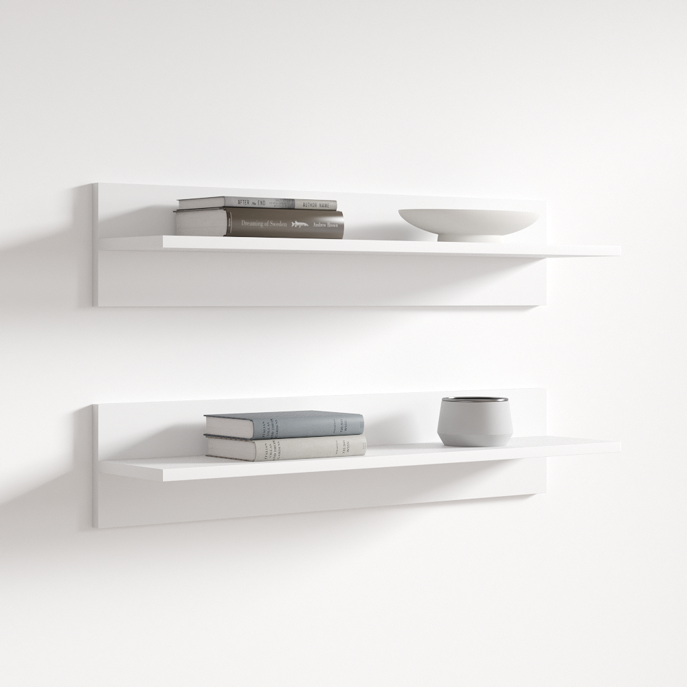 Fly Modular Wall Mounted Floating Shelf (Type-MX) White