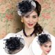 thumbnail image 3 of Pinza para el pelo con plumas para mujer y niña, elegante diadema de malla, accesorios de decoración para bodas, fiestas y citas, 3 of 7