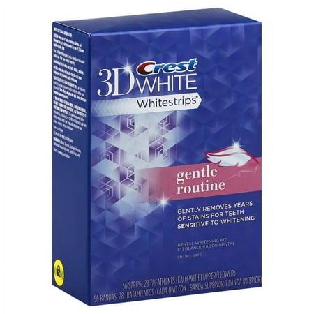 Crest 3D White Whitestrips Gentle Routine - Teeth Whitening Kit 28 Treatments