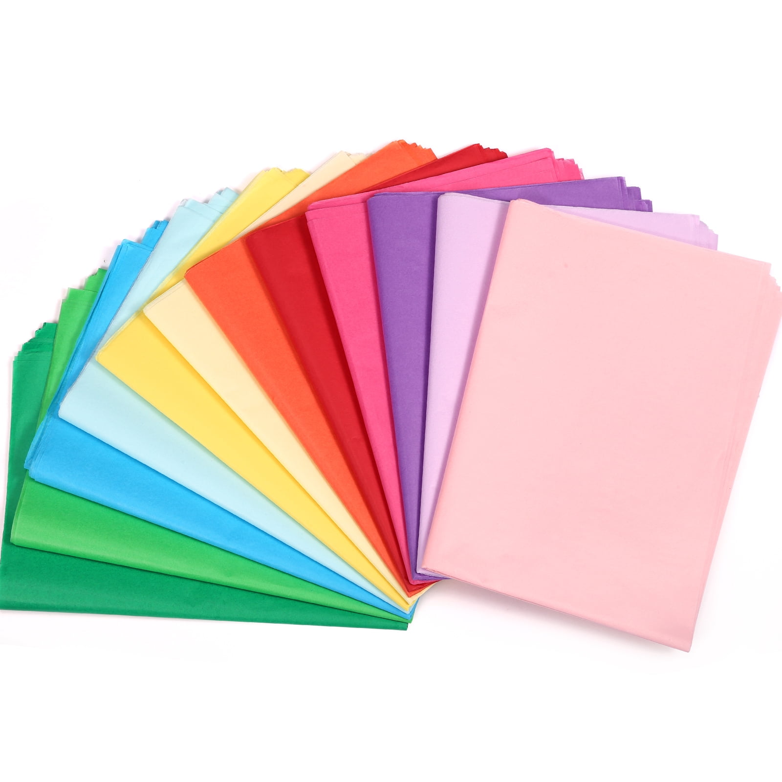 Naler Craft Tissue Paper Bulk, 20" x 24" 60 Sheets 12 Colors Rainbow Wrapping Tissue Paper for Gift Bags, Bouquets Wrapping, Birthday, Wedding, Party Decor