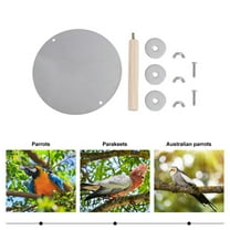 WHAMVOX  Stand Stainless Steel Bird Cage Hanging Mirror Toy Durable