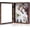 Honey Brown, variant on 8x10 Shadow Box Picture Frame - 2.16" Interior Deep Wood & Glass Display Case Ready to Hang Memory Box Baby Sports Memorabilia, Wedding, Tickets, and Photos, Black