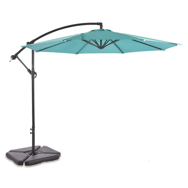 Bally 10 ft. Cantilever Hanging Patio Umbrella with Base Weights