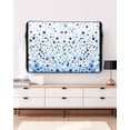 thumbnail image 3 of Polka Dot Theme Outdoor TV Cover 60 to 65 inch Watercolor Gradient Navy Blue Waterproof Dustproof TV Covers for Outside with Zipper Remote Control Pocket Flat Screen Protectors, 3 of 7