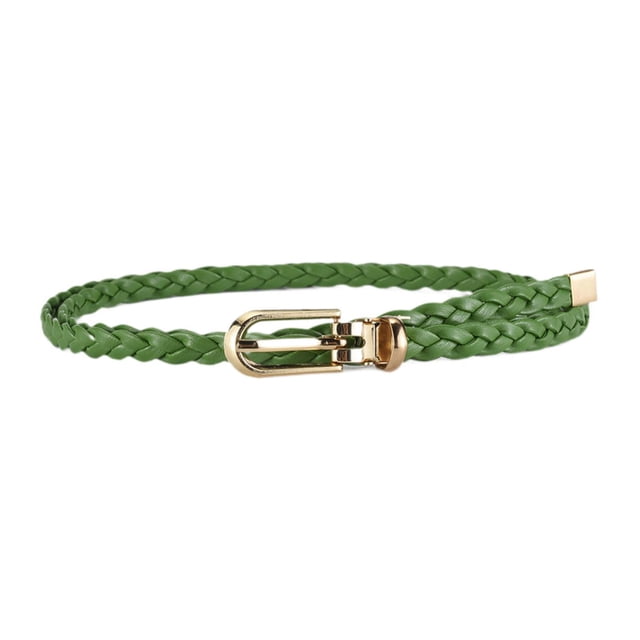 Cinturón fino para mujer, cinturón informal para la cintura, ideal para jeans, suéteres, cumpleaños y uso diario en primavera. Verde