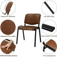 thumbnail image 5 of VINGLI Rustic Waiting Room Chairs, 5-Pack PU Church Chairs Conference Room Chairs Stackable Chairs, Office Guest Chairs & Reception Chairs Stacking Chairs for Meeting,Office Lobby, Simple&Space-saving, 5 of 9