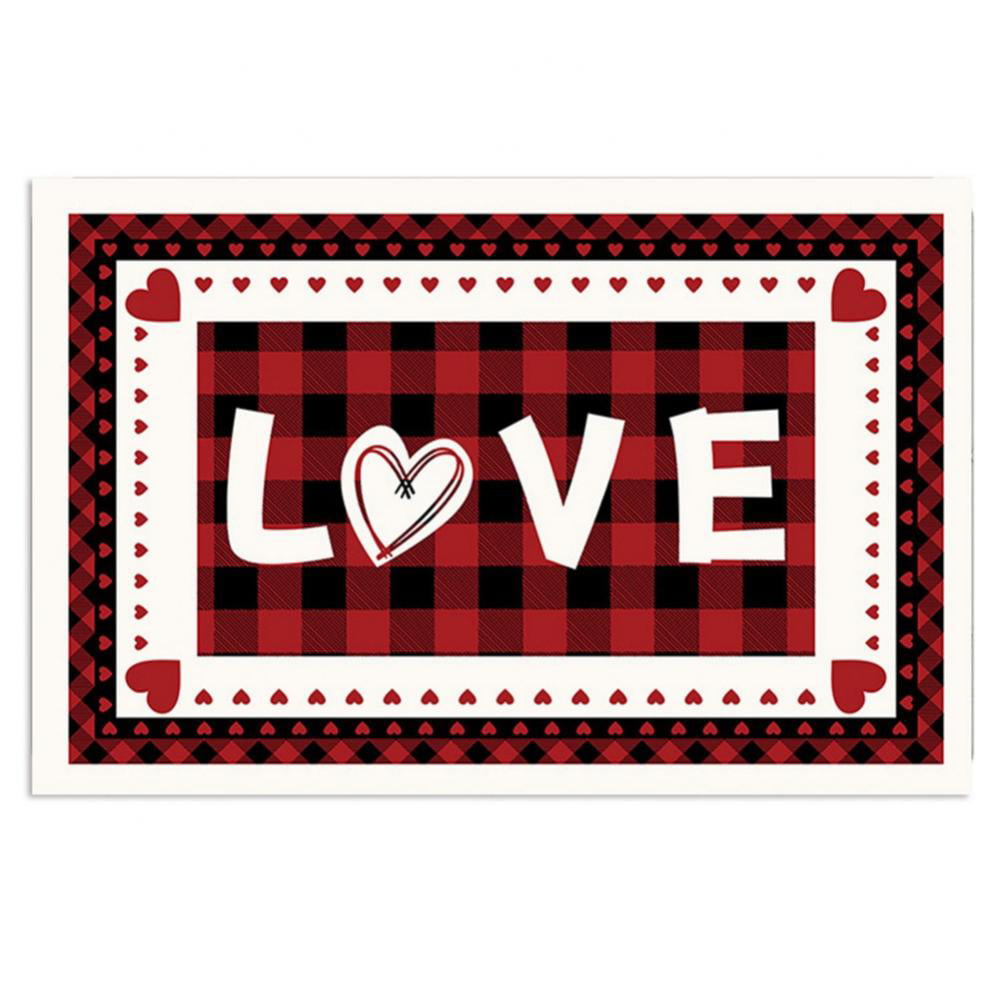 Valentines Day Decoration-Love Rug Doormat Cute Gnome Doormat 