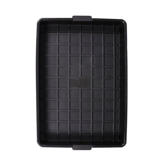 Kitandove Rectangle Plant Saucer 1Set Black Plastic for Garden Use with Root Control Design 33.5X9.3in