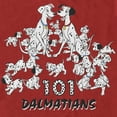 thumbnail image 2 of Men's One Hundred and One Dalmatians Family Graphic Tee Red 2X Large, 2 of 5