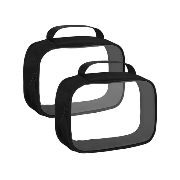 Bolsa de aseo Moyad transparente, paquete de 2 unidades, tamaño cuarto de galón, aprobada por la TSA