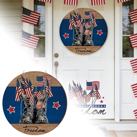Tong « Design de Panneau de Porte en Bois Patriotique pour la Fête de l'Indépendance pour les Célébrations du 4 Juillet, Parfait pour la Maison Ou une Idée »