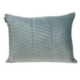 thumbnail image 5 of HomeRoots Yellow Quilted Velvet Zig Zag Decorative Lumbar Pillow Grey, 5 of 5
