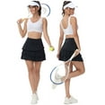 thumbnail image 3 of Xidunhg Women's Pleated Tennis Skirts Athletic Golf Skorts Skirts for Women Layered Skirts Workout Running Black S, 3 of 7