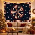 thumbnail image 3 of Quilt Medallion with Starburst, Nostalgic Rustic Style for Americana Decor Lovers, Americana Wall Decor, Fourth of July Gift, Tapestry Wall Hanging for Bedroom and Living Room, 3 of 7