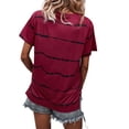 thumbnail image 4 of KZKR Women’s Summer Blouse Casual Short Sleeve Shirt Loose Printed Sleeve Tops for Women, 4 of 4