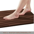 thumbnail image 4 of 1 Piece Swirls Design Embossed Solid Color Memory Foam Soft Bathroom Rug Set Non-Slip PVC Backing, 4 of 5