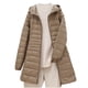 thumbnail image 2 of Parkas de manga larga para mujer, chaqueta de plumón ligera con capucha, chaqueta fina de talla mediana, larga y grande para mujer, 2 of 9