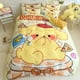 thumbnail image 2 of Sanrio Cinnamoroll Kuromi Pochacco Pompom Purin dibujos animados creativos espesado leche terciopelo sábana y funda de edredón juego de tres piezas, 2 of 5