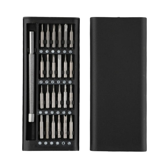 Brand New High Quality Screwdriver Bits Repair Dark Gray Magnetic T2/T3/T4/T5/T6H/T8H 25 In 1 Chrome Vanadium Steel, A