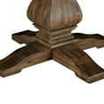 thumbnail image 4 of Benjara 60 Inch Round Dining Table, Carved Pedestal Base, Reclaimed Walnut Brown, 4 of 5