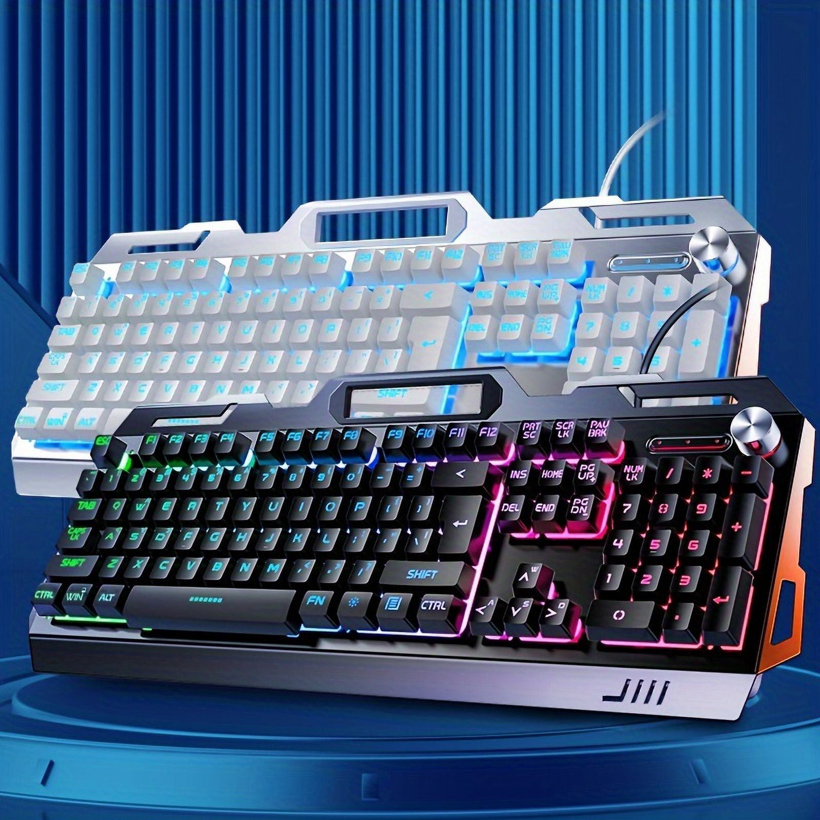 Computer Wired Keyboard, Universal USB Plug-in Illuminated Keyboard for Gaming, Typing, and Office Use, Suitable for Windows