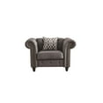 thumbnail image 3 of ACME Aurelia Chaise avec 1 Oreiller en Lin Gris, 3 of 4