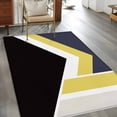 thumbnail image 2 of Black Yellow Lines Area Rugs 4x6 ft Geometric Abstract Black Yellow Blue Texture Washable Rug Non Slip Indoor Carpet Absorbent Floor Mat for Living Room Bedroom Dining Room, 2 of 9