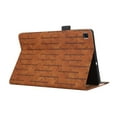 thumbnail image 2 of Embossed Case for Samsung Galaxy Tab S6 Lite 10.4" 2020 / 2022 / 2024, Auto Sleep/Wake Bussiness Premium PU Leather Folio Stand Cover Flip Shell with Card Slots & Elastic Band & Pencil Slot - Brown, 2 of 5