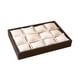 thumbnail image 5 of Bandeja organizadora de joyas de terciopelo, organizador de relojes, extraíble y elegante, 12 ranuras Interior beige, 5 of 9