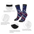 thumbnail image 3 of Rocae Red White Blue Fireworks 1 for Girls Boys Crew Socks,Children's Socks, Kids Socks, Toddler Socks: Daily Wear with Kids School Uniform, 3 of 5